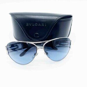 Bvlgari Sunglasses 6012-B Women'S Black Plastic&Silver Frame w/ Case,